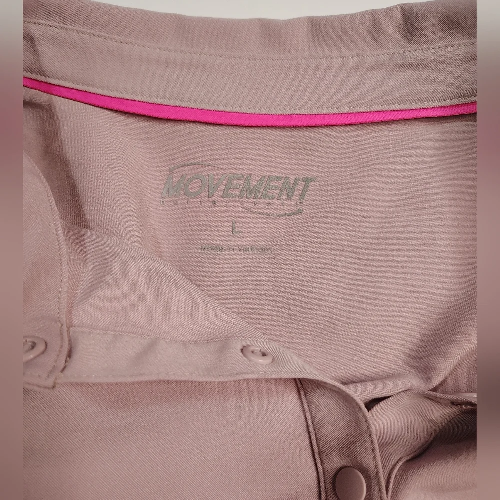 Movement by Butter Soft Mintaka scrub top, shirt collar, size L,mauve pink. - Picture 13 of 17